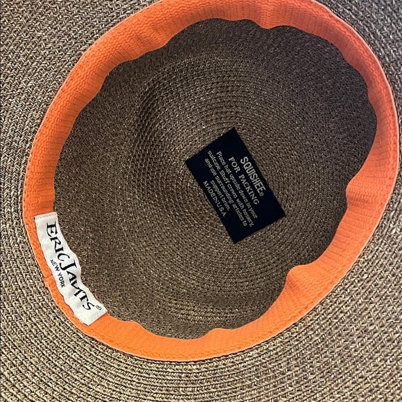 Eric Javits Elegant Tan Wide-Brim Hat excellent Like New main image 8